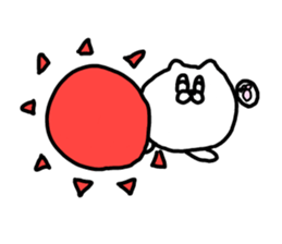 Leisurely life of cat and chick. sticker #10716068