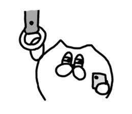 Leisurely life of cat and chick. sticker #10716070