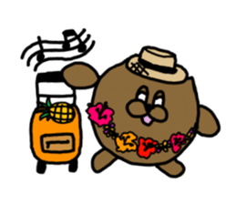 Leisurely life of cat and chick. sticker #10716074