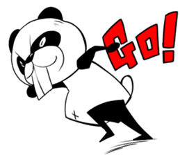 Protruding teeth panda Sticker sticker #10718087