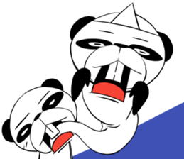 Protruding teeth panda Sticker sticker #10718109