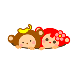 Banana QQ Monkey 2 sticker #10719375