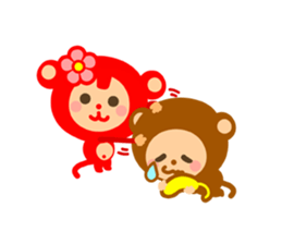 Banana QQ Monkey 2 sticker #10719376