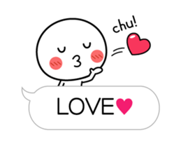 White thing which can communicate cutely sticker #10719743