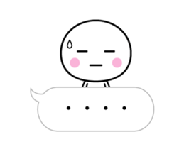 White thing which can communicate cutely sticker #10719748