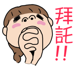 cute girl and dog sticker #10722796