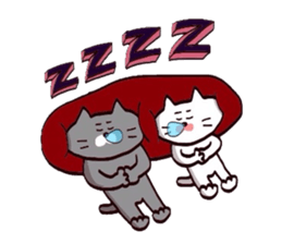Nyankotachinoatsuinemuri 5 sticker #10723673