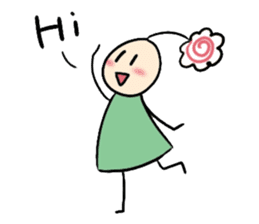 His head flower pill Douding sticker #10724600