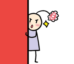 His head flower pill Douding sticker #10724604