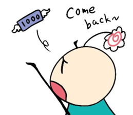 His head flower pill Douding sticker #10724618