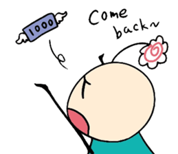 His head flower pill Douding sticker #10724618