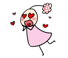 His head flower pill Douding sticker #10724623