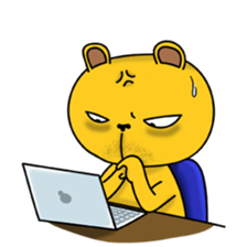 Tired Teddy sticker #10724926