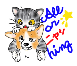 A lot of cats and dogs sticker #10725077