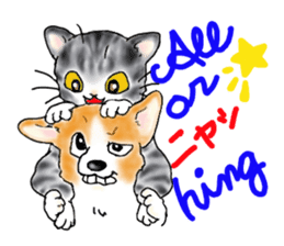 A lot of cats and dogs sticker #10725077
