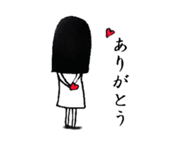 The PATTSUN girl with black hair sticker #10725338