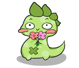 A Little Green Dinosaur sticker #10725560