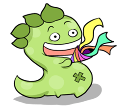 A Little Green Dinosaur sticker #10725562