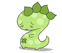 A Little Green Dinosaur sticker #10725563