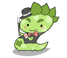 A Little Green Dinosaur sticker #10725564