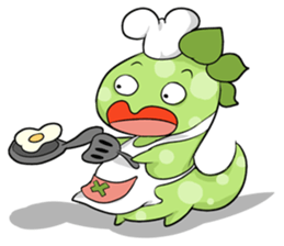 A Little Green Dinosaur sticker #10725565