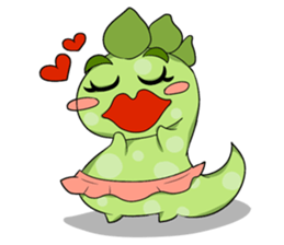 A Little Green Dinosaur sticker #10725572