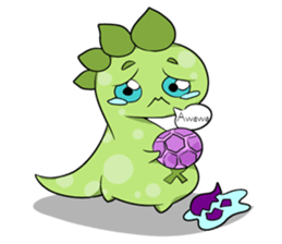 A Little Green Dinosaur sticker #10725578