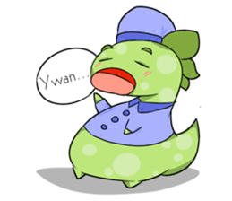 A Little Green Dinosaur sticker #10725583