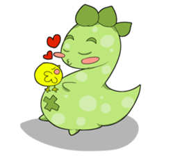 A Little Green Dinosaur sticker #10725585