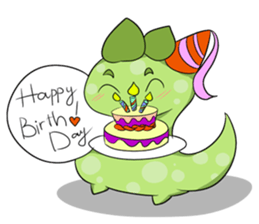 A Little Green Dinosaur sticker #10725589