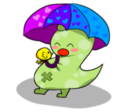 A Little Green Dinosaur sticker #10725595