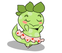 A Little Green Dinosaur sticker #10725596
