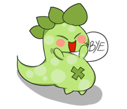 A Little Green Dinosaur sticker #10725599