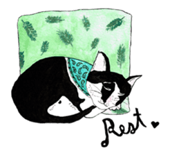 Slum Cat Illustration sticker #10726482