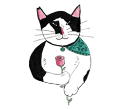 Slum Cat Illustration sticker #10726483