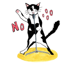 Slum Cat Illustration sticker #10726489