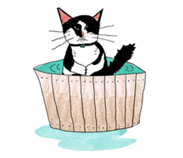 Slum Cat Illustration sticker #10726503