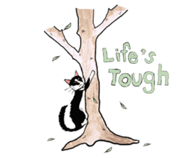 Slum Cat Illustration sticker #10726505