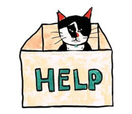 Slum Cat Illustration sticker #10726509