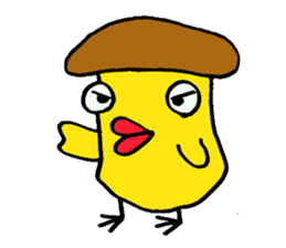 Birds mushrooms sticker #10728080