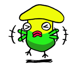 Birds mushrooms sticker #10728081