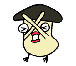 Birds mushrooms sticker #10728082