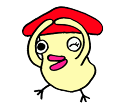 Birds mushrooms sticker #10728083