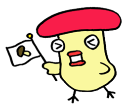 Birds mushrooms sticker #10728086