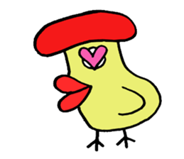 Birds mushrooms sticker #10728089