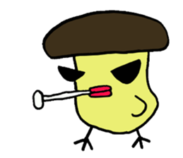 Birds mushrooms sticker #10728090