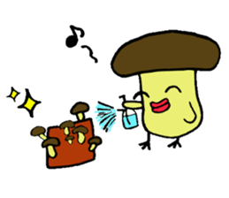 Birds mushrooms sticker #10728092