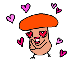 Birds mushrooms sticker #10728093