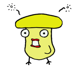 Birds mushrooms sticker #10728094