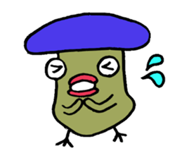 Birds mushrooms sticker #10728095